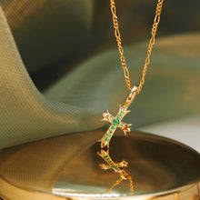 Load image into Gallery viewer, Emerald Cross Pendant (removable clip)