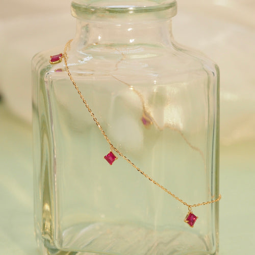 Ruby Square Gemmy Bracelet