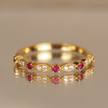 Load image into Gallery viewer, Ruby and Diamond Marquise Ring