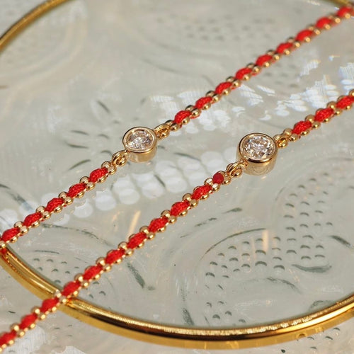 Bezel Diamond Beam Bracelet