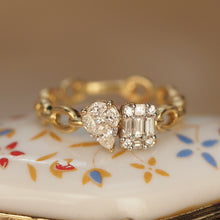 Load image into Gallery viewer, Diamond Toi Et Moi Link Chain Ring
