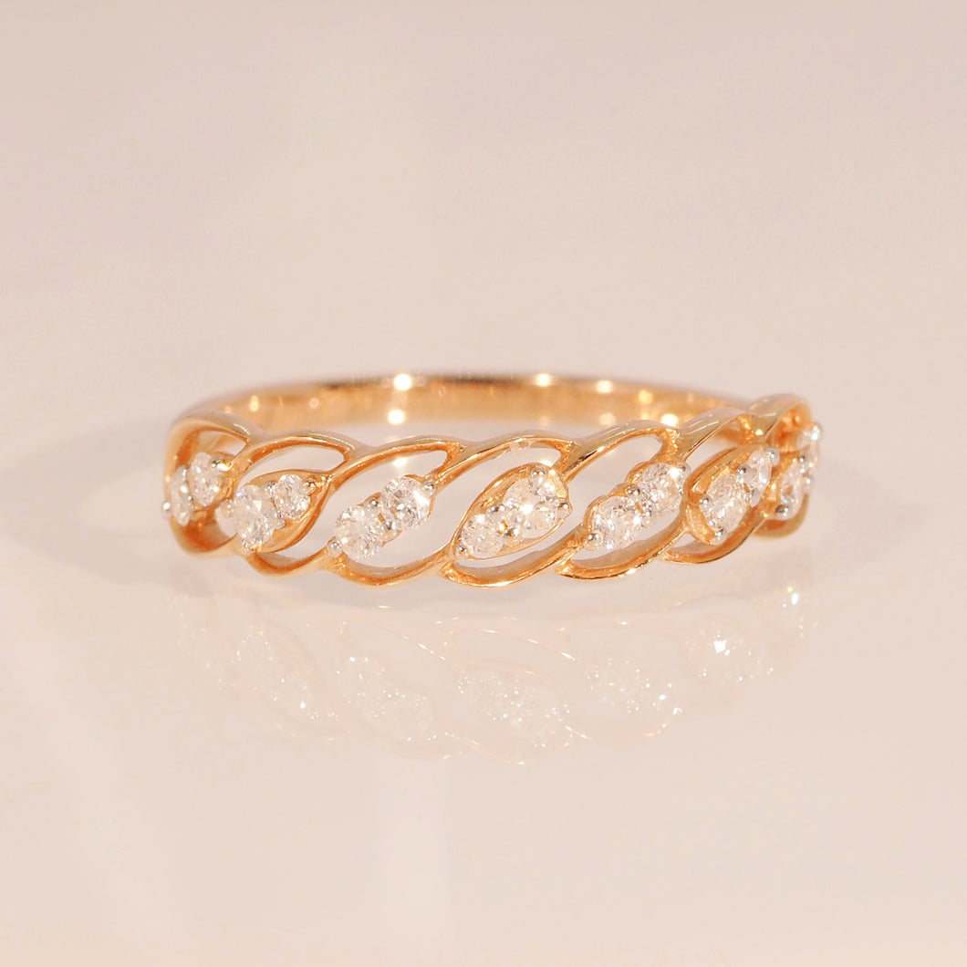 The Diamond Blossom Ring in Roseate