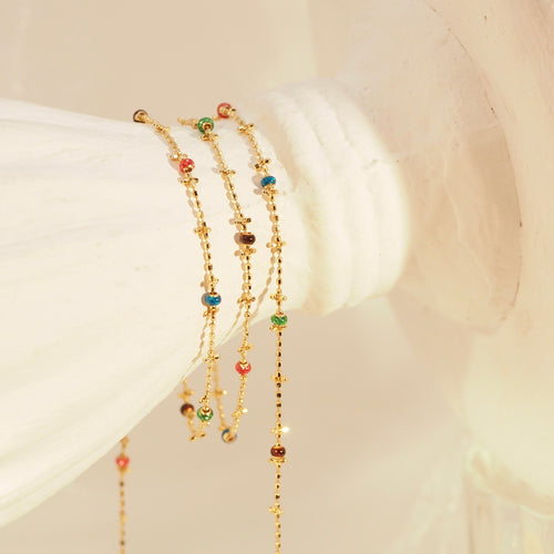 The Rainbow Enamel Bead Necklace