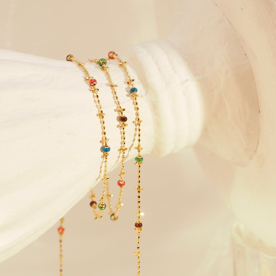 The Rainbow Enamel Bead Necklace