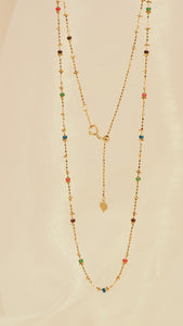 The Rainbow Enamel Bead Necklace