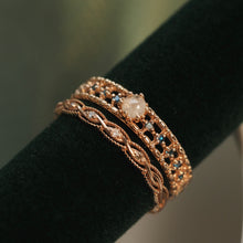 Load image into Gallery viewer, Brown Diamond Interwined Ring