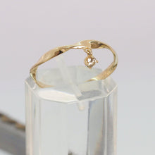 Load image into Gallery viewer, The Dangling Brown Diamond Golden Twist Ring