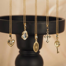 Load image into Gallery viewer, Diamond Starry Matte Oval Plate Pendant (Removable Clasp)