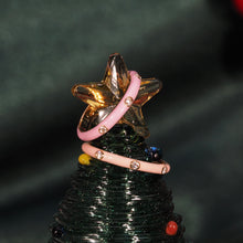 Load image into Gallery viewer, Baby Lavender Enamel Diamond Ring