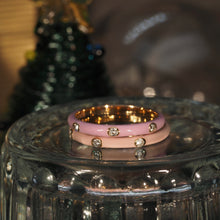 Load image into Gallery viewer, Baby Lavender Enamel Diamond Ring