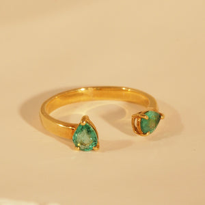 Emerald Pear Ring