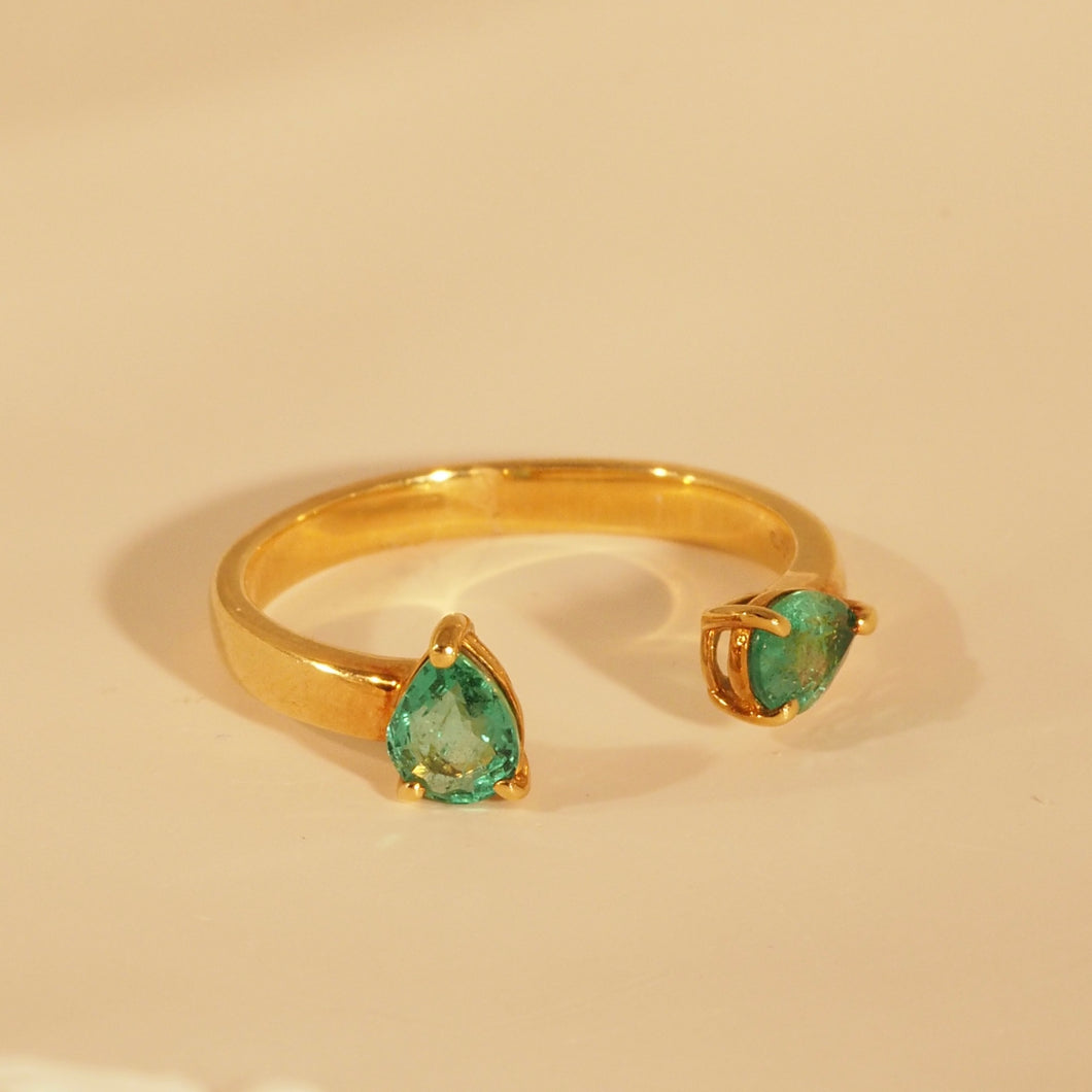 Emerald Pear Ring