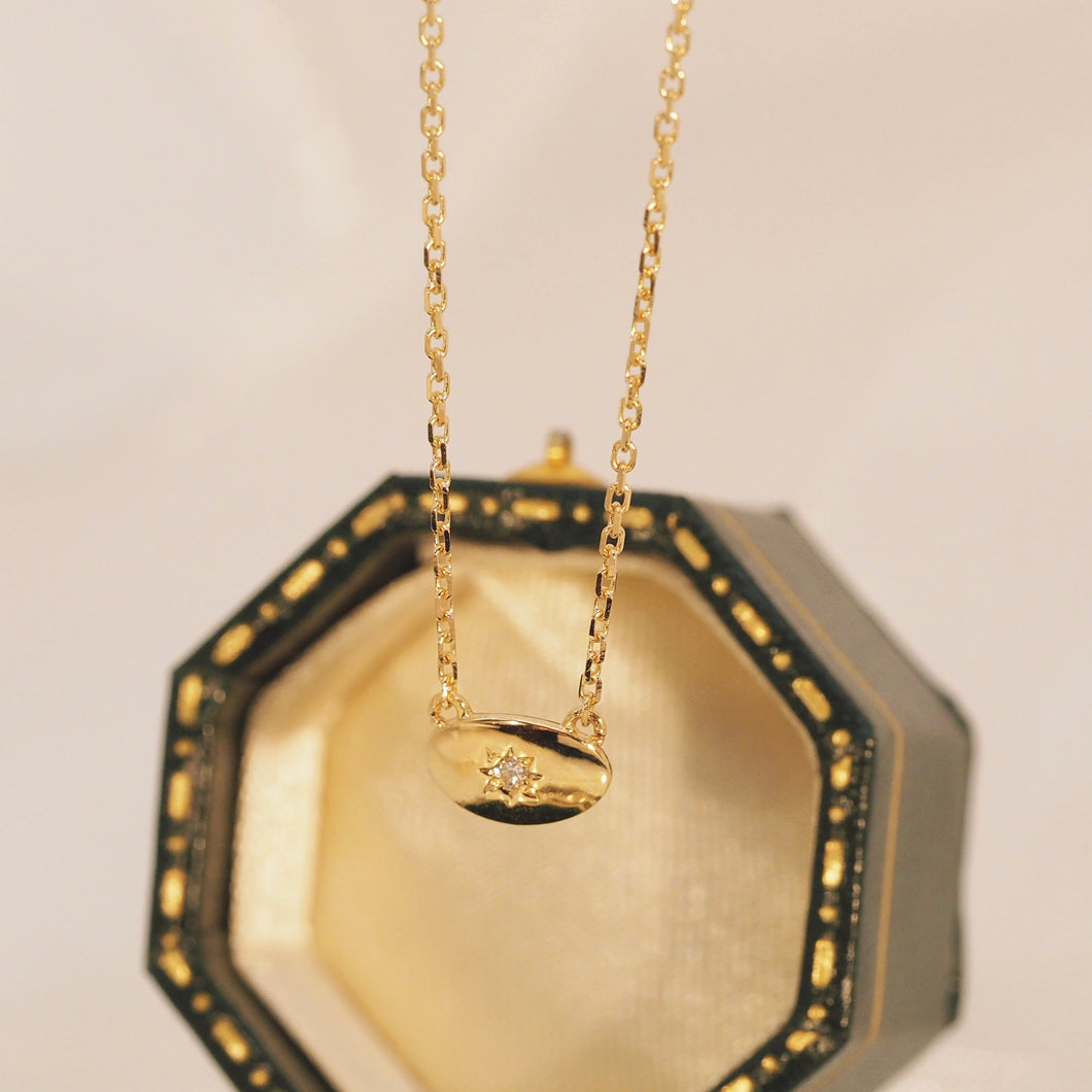 Diamond Starry Shield Necklace