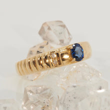 Load image into Gallery viewer, The Blue Sapphire Bubble Ring