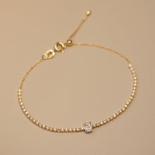 Load image into Gallery viewer, Diamond Oval Diamond Band Bracelet