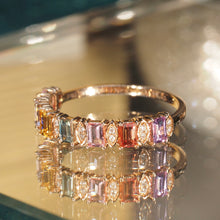 Load image into Gallery viewer, Multi-colored Sapphire Ring