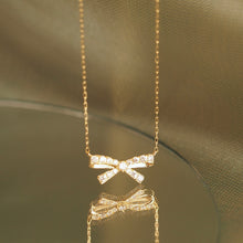 Load image into Gallery viewer, Diamond Ribbon Necklace