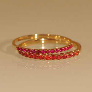 Orange Sapphire Band Ring