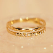 Load image into Gallery viewer, The Diamond Band Diamond Dot Pinky Ring