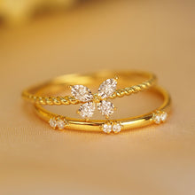 Load image into Gallery viewer, Trio Diamond Twin Star Ring