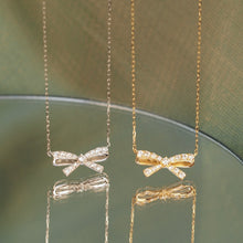 Load image into Gallery viewer, Diamond Ribbon Necklace