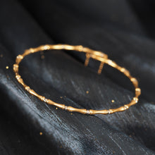 Load image into Gallery viewer, Dual Gold Bamboo Stalk Bangle