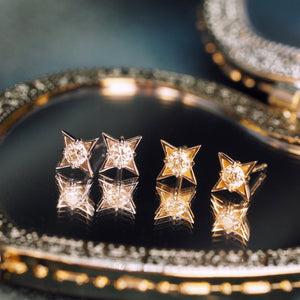 Diamond Northern Star Earrings (with Japan Cert)