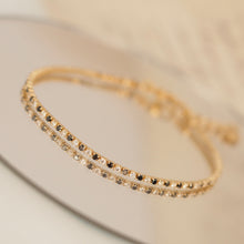 Load image into Gallery viewer, Black and White Diamond Dot Bracelet