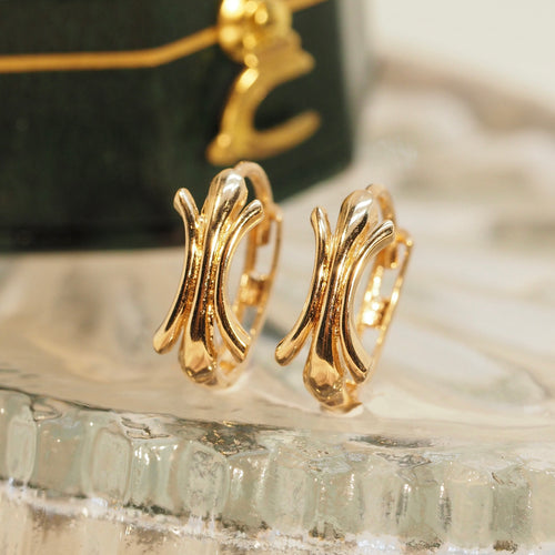 Golden Venus Hoop Earrings