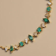 Load image into Gallery viewer, Emerald Marquise and Diamond Bracelet