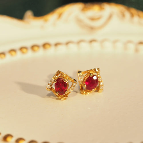 Mini Ruby Haruki Earrings (with GRC certificate)