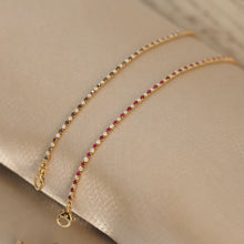Load image into Gallery viewer, Ruby and Diamond Dot Bracelet