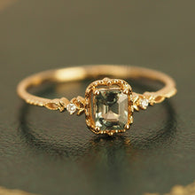 Load image into Gallery viewer, Green Sapphire Blossom Haven ring