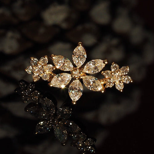 Mega Snowflakes Diamond Earrings
