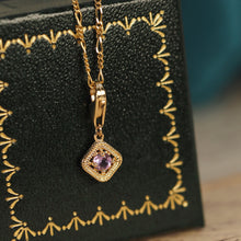 Load image into Gallery viewer, Amethyst Millet Rhombus Pendant (Removable Clasp)