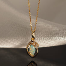 Load image into Gallery viewer, Opal Marquise and Diamond Necklace