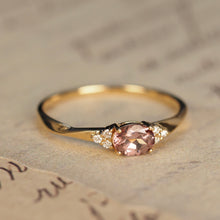 Load image into Gallery viewer, The Aurora Garnet Diamond Ring