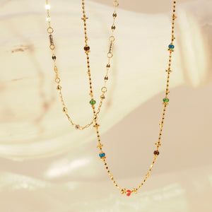 The Rainbow Enamel Bead Necklace