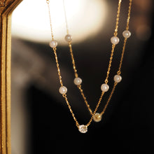 Load image into Gallery viewer, Akoya Pearl and Diamond Necklace