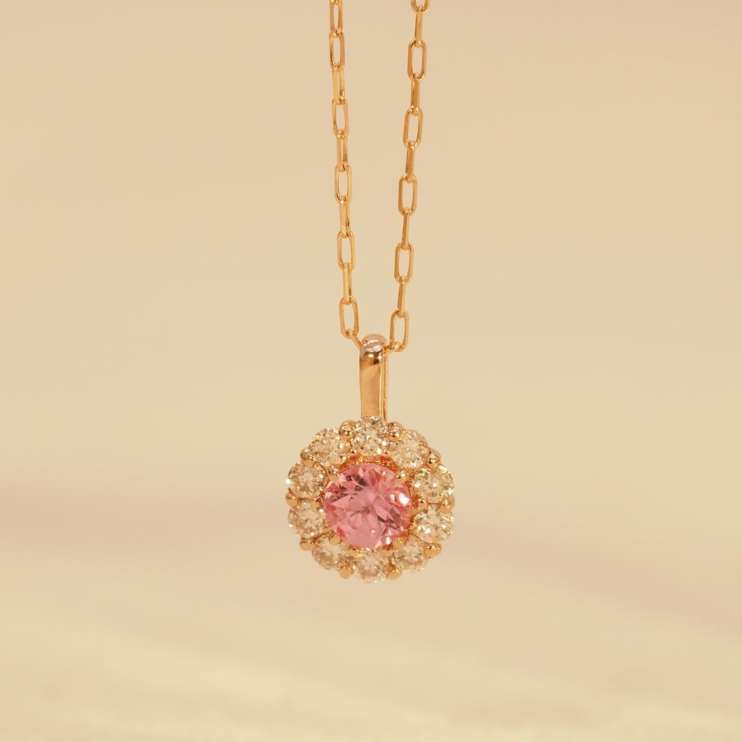 Padparadscha Gem Candy Necklace (with Japan Gem Cert)