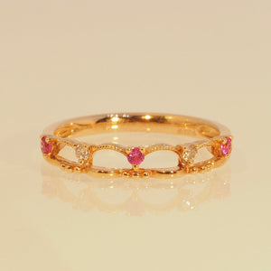 The Pink Sapphire and Diamond Dansu Ring