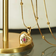 Load image into Gallery viewer, Ruby Heart Pendant (Removable clip)