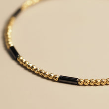 Load image into Gallery viewer, Metallic Ball and Black Ceramic Bangle