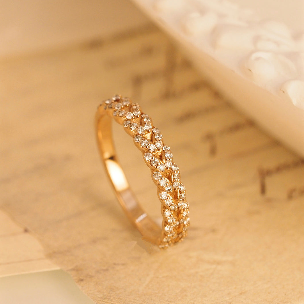 Diamond Braid Ring