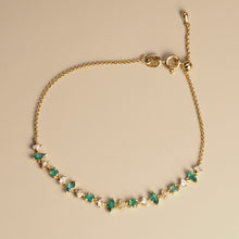 Load image into Gallery viewer, Emerald Marquise and Diamond Bracelet