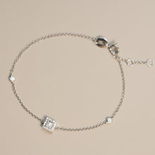 Load image into Gallery viewer, Diamond Square Diamond Twin Star Bracelet
