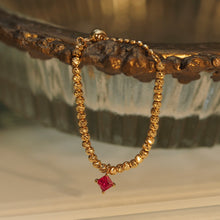 Load image into Gallery viewer, Ruby Square Chain Ring