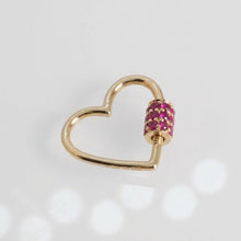 Load image into Gallery viewer, Ruby Heart Connector