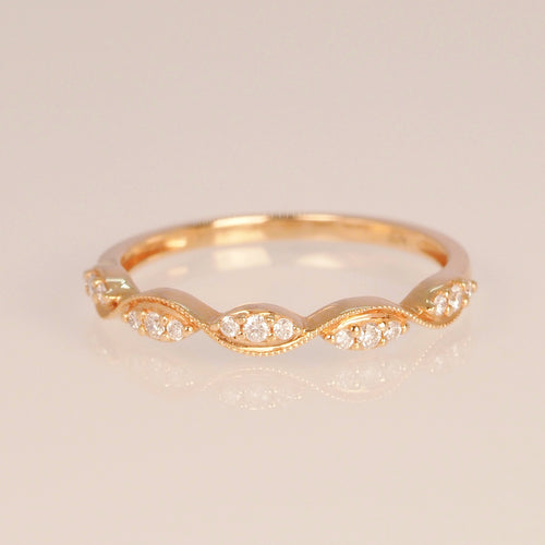 The Diamond Nami Ring in Roseate