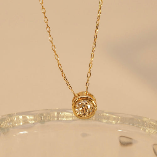 Bezel Diamond Necklace